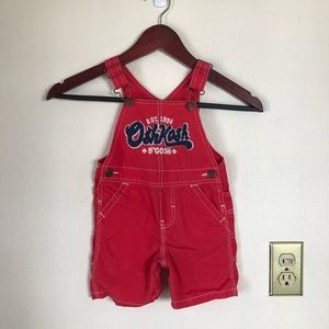 Oshkosh B’gosh Kids Baby Red Vestback Overalls